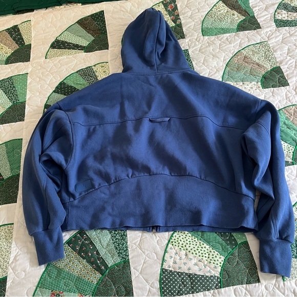 Women's JOY LAB Blue Hoodie Size S Full Zip Cropped Oversized - Picture 6 of 9